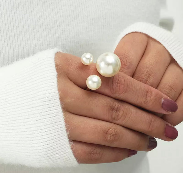 3 Tier Pearl Ring